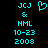 Pixelated cyan text and a heart symbol on black background, with two identical side-by-side layouts.
