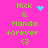 Pixelated icon with bright pink background displaying 'Nick & Manda forever' text and a green checkmark, featuring animated blue pixel clusters in different positions.