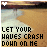 A two-frame animated contact sheet showing a beach scene with text changing across frames, featuring pixelated typography and a heart symbol in the top-left corner.