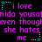 Pixelated text repeats across a black background with cyan star and dot accents, forming a of identical phrases
