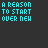 identical cyan text blocks reading 'A REASON TO START OVER NEW' on dark gray background with animated starbursts appearing and disappearing across frames
