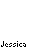 'Jessica' text icons with multicolored lettering and small heart symbols in various colors, arranged in on a white background