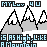 Pixelated mountain range with snow-capped peaks and gray slopes, overlaid text reading "IS AS HIGH LIKE A MOUNTAIN" in blue and black lettering.