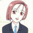 A pixelated anime-style character with short pink hair and red eyes in a dark suit, paired with text reading "Anime IM" on black background.