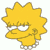 Pixelated yellow cartoon character head with spiky hair and closed eyes in a static single-frame icon.