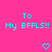 Bright pink background with cyan pixelated text reading 'To My BFFLS!!' and two cyan heart symbols below.