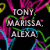 Pixelated text overlays on a black background with colorful, flowing abstract shapes in pink, green, and blue.