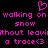 Pixelated pink text and heart symbol on black background, repeating 'walking on walking on snow snow without leaving without leaving a trace<3 a trace<3' with heart above text.
