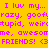 Pixelated text on a split background with yellow and green sections, displaying 'I luv my... crazy, goofy, stupid, weird, me, awesome FRIENDS! <3' in pink letters.