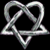 A 2x2 contact sheet of four distinct AIM buddy icons featuring a silver interwoven star, grayscale text