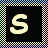 Pixelated text displays 'SHANEY' in six black squares with light yellow letters, bordered by multicolored checkered pattern; bottom-left square shows lowercase 'shaney'