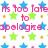 Pixelated graphic with pink text reading "its too late to apologize." surrounded by blue, green, and yellow stars on a white background.