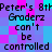 Pixelated text on a checkered background with alternating cyan and magenta squares.