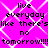 A static image with a bright pink background featuring white crisscross lines and repeated black text reading "live everyday like there's no tomorrow!!!".