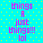 Cyan background with yellow dots, pink pixelated text reading 'things A just things!!! lol' in two vertical