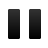 Two identical vertical black rectangles with gray corner accents on a light gray background.