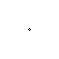 Yellow and black pixelated shapes transition from small dots to large circular patterns with radiating elements on gray background.