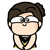 Pixel art character with brown hair in bun, wearing black and yellow sleeveless top, showing multiple expressions and poses including closed eyes, open mouth, and raised hand gestures.