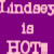 A split-screen digital image with purple and black backgrounds displaying pixelated text in contrasting colors.
