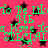 Green pixelated text on a bright pink background with scattered black stars, repeating the phrase "To Be Like Me I Have To Special" in multiple