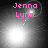 Four display a grayscale starburst effect with pink text reading "Jenna Lynn" above each burst, showing variations in brightness and position