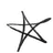 Six distinct star-shaped line drawings in various colors arranged on a white background with one additional pink star partially visible below.