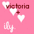 Pink background with white heart icons and text elements including 'victoria', 'cameron', 'ily', and '4-15-07' in pixelated fonts.