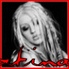 Black-and-white portrait of a person with long wavy hair, red border framing the image, and red text elements on black background.
