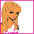 Pixel art contact sheet of a blonde cartoon character in various poses with "Cupid" text and heart symbols across multiple frames.