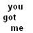 Pixelated text and symbols arranged in a with black, white, green, and pink colors on a white background