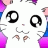 A 48x48 pixel animated buddy icon featuring a cartoon hamster character on the left and text elements on the right, displayed as a contact sheet with two frames.