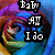 A four- of pixelated text overlays on a swirling rainbow background, with each showing different letter arrangements