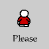 Pixelated character in red shirt with white head, shown in multiple poses including standing, holding a phone, and clenched fists, with text phrases below each pose.