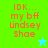 Green and blue pixelated background with orange text reading 'IDK... my bff Lindsey shae' and a small star icon.