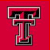 Pixelated Texas Tech Red Raiders icon with red and black text on a four-quadrant background.