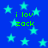 Blue background with light blue stars and green text reading "i lov zack" repeated four times.