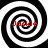 Four black-and-white spiral patterns arranged in a , each containing red text reading "Jackie" at the center