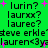 Green background with black text listing names and phrases, pink plus signs scattered throughout the image.