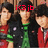 Three pixelated figures in red and black clothing with green accents stand side-by-side under red text reading 'i<3 jb'.