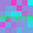 Pixelated of cyan, purple, and pink squares with green text repeating 'aire was h' across two
