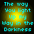 Four identical pixelated text arranged in a , each displaying cyan text on a yellow gradient background with black borders