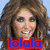 A woman with long brown hair wears a yellow shirt and blue jeans, with a red and blue 'lolala' text overlay on the left side.
