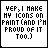 19 identical pixelated text displaying 'YEP, I MAKE MY ICONS ON PAINT(AND I'M PROUD OF IT TOO.)' with small corner marks on some