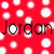 Six display the name 'Jordan' in black text over colored backgrounds with white polka dots; top red green pink, bottom blue cyan gray