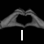 Black-and-white hands form a heart shape above the letter I, with a red rose and yellow tennis ball on blue background labeled Love below.