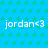 Blue background with green star pattern and repeated white text 'jordan<3' across the image.