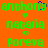 Green pixelated text on orange background with blue heart-shaped glitch effect in top-left corner, repeated three times vertically.