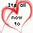 Red heart outline with pixelated text reading "It's all now to" and partial "DieRomantic" over white background.