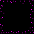 A black background with scattered bright pink square pixels forming a loose, irregular pattern that shifts slightly across frames.
