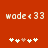 Red background displays two identical pixelated text strings 'wade<33' above of white and light brown plus signs, with the right 's third sign slightly lighter than the left